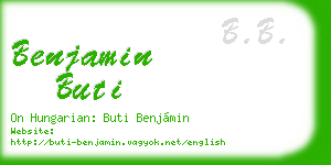 benjamin buti business card