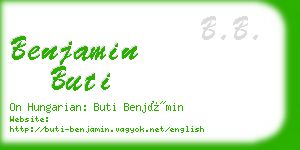 benjamin buti business card